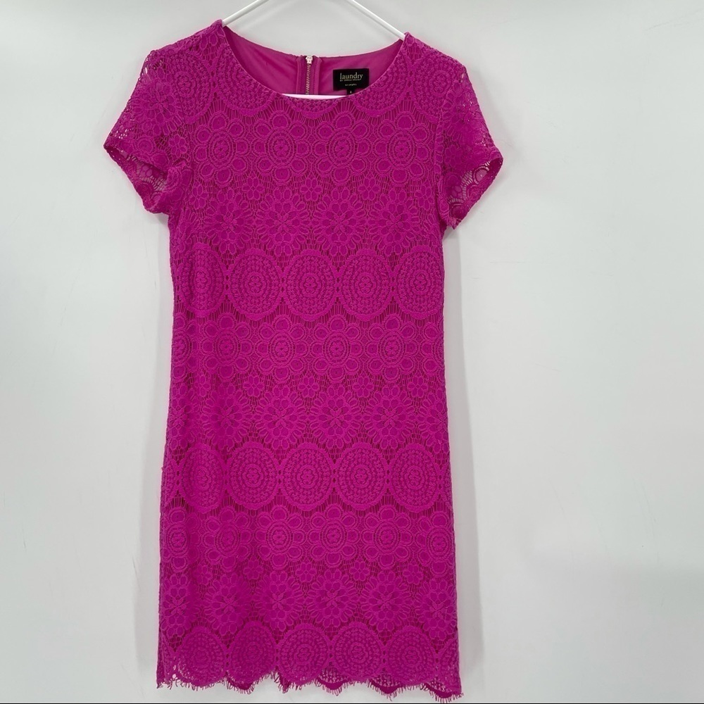 NWOT. Laundry by Shelli Segal Pink Lace Dress - Picture 3 of 12